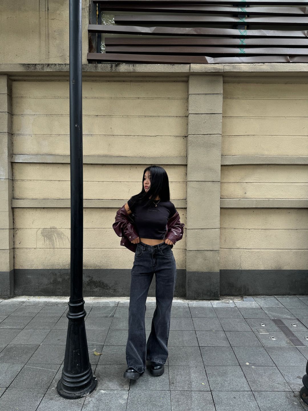 Premium High-Waist Black Flared Denim Jeans